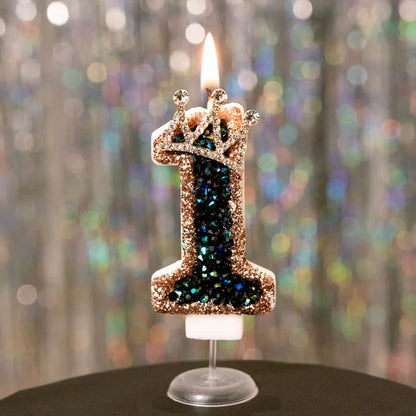 Birthday Digital Candles Number Candle Top of Cake Crown Cake Topper Baby Shower Decor Birthday Party Supply свечи для торта