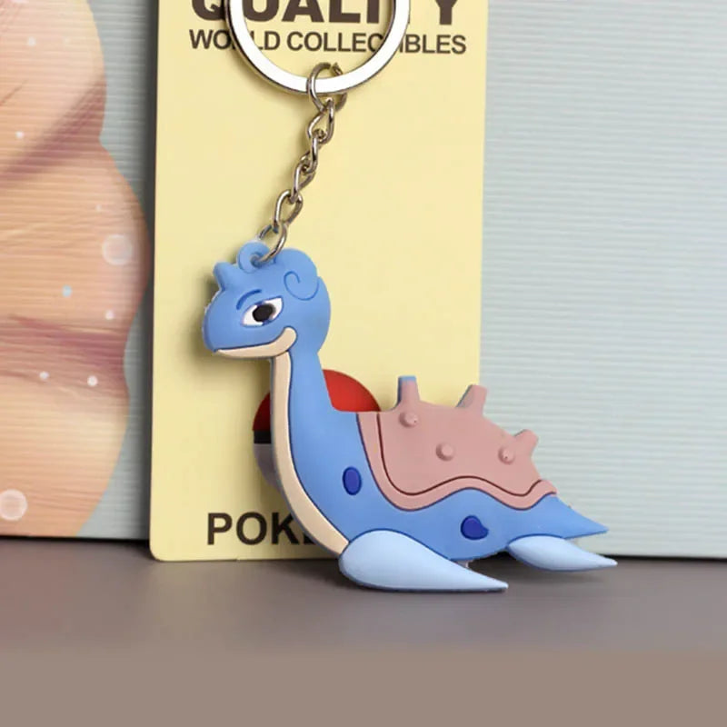 Pokemon Keychain Pikachu Anime Action Figure Toy Kawaii Cartoon Fashion Charmander Psyduck Doll Keyring Car Bag Pendant Kid Gift