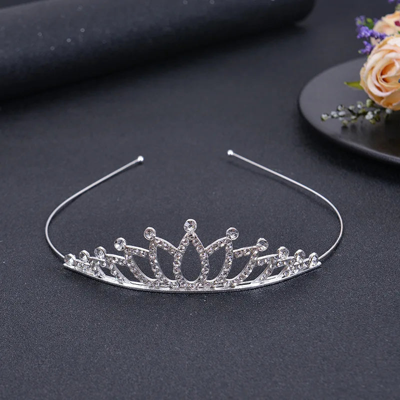 Exquisite Princess Crystal Tiara Crown Headband Children Girls Love Bride Prom Wedding Party Accessories Jewelry Gifts New