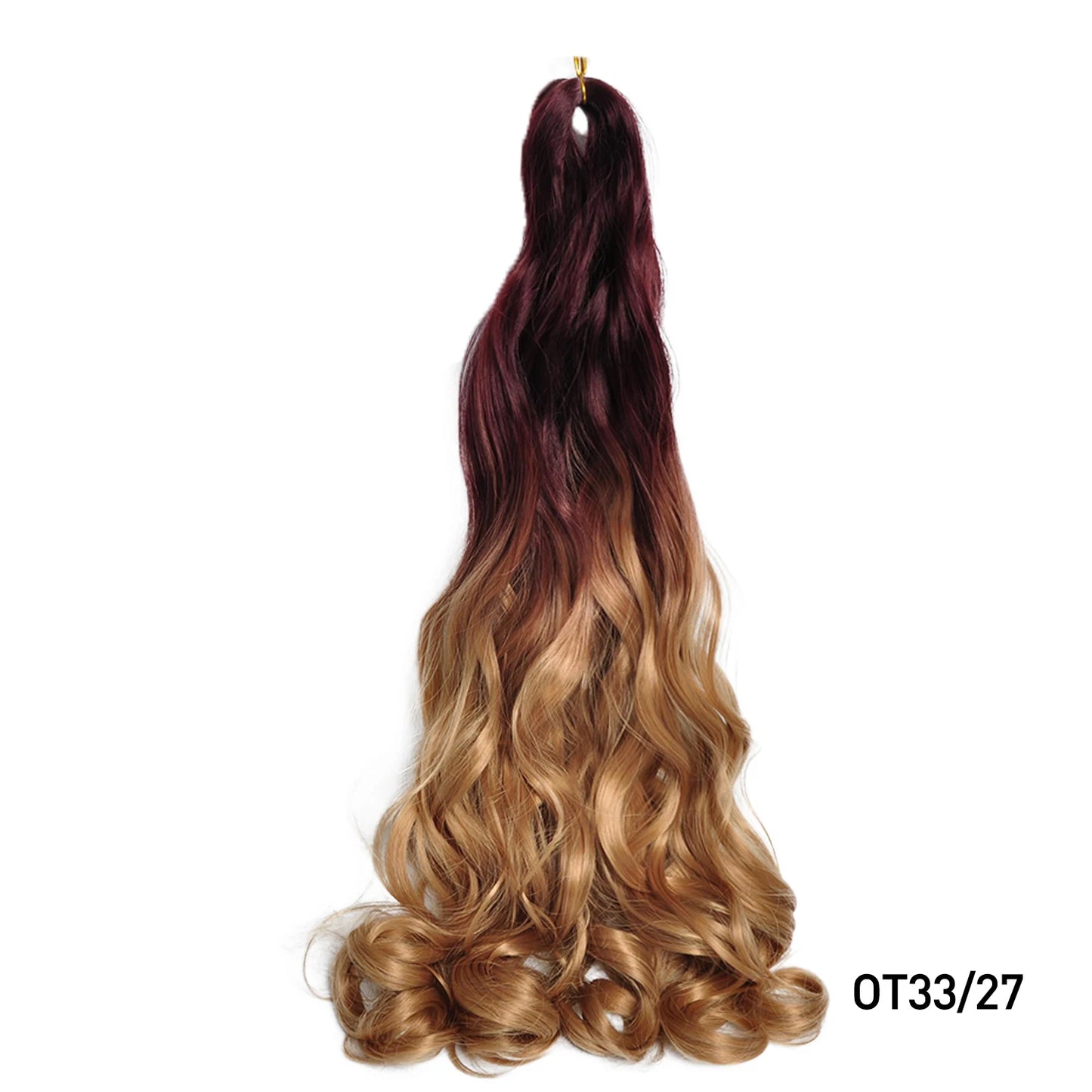 Loose Wave Spiral Curl Braids Synthetic Hair French Curls Braiding Hair Extensions High Temperature Ombre Pre Stretched Hair