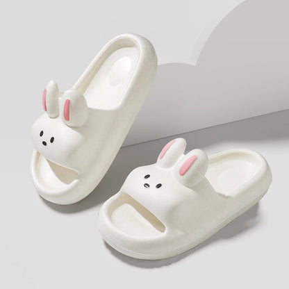 Cartoon Rabbit Children Slippers Heightened Thick Bottom Indoor Outdoor Slippers Comfortable Soft Children Home Slippers