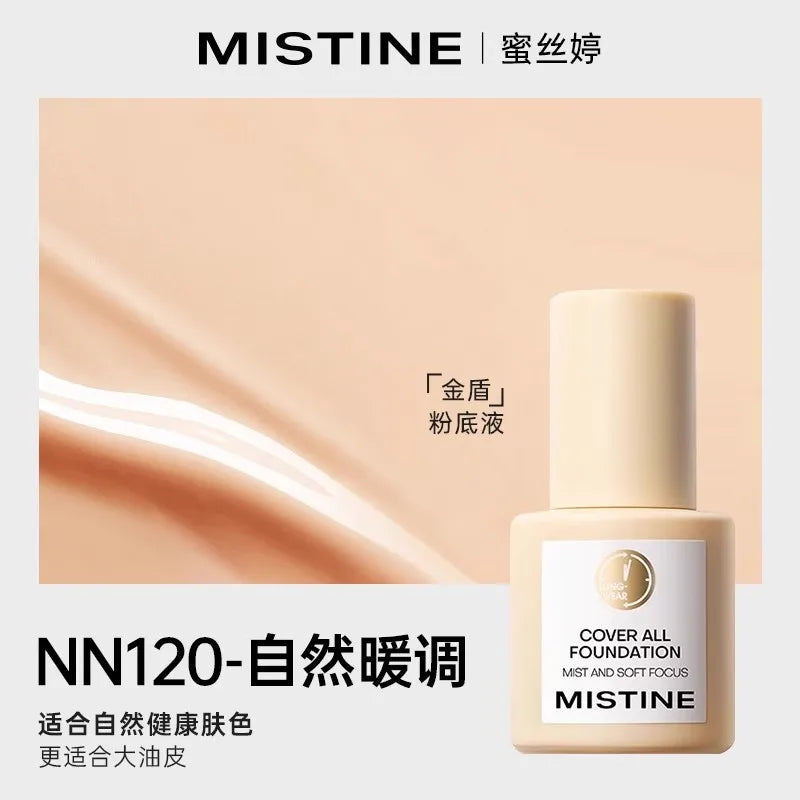 Mistine Liquid Foundation Matte Oil-control Longlasting Waterproof Sweatproof Primer High Concealer Mineral  Makeup Base 30ml