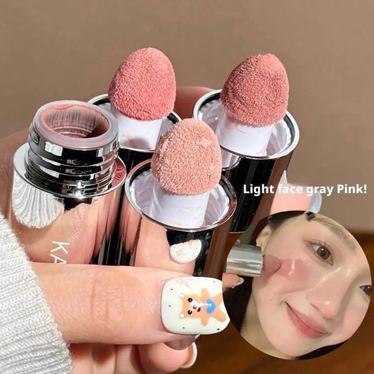 Liquid Powder Blusher 2 In 1 Liquid Powder Blusher Cheek Lip Natural With Sponge Tip Suitable  Low Matte Color Saturation Blushe