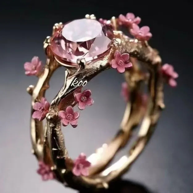 New jewelry, exquisite decoration, fashionable butterfly pattern women's ring