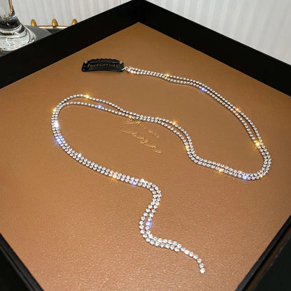 Flash Rhinestone Tassel Braided Hair Clip Korean Temperament Women Girls Hair Accessories Glitter Shiny Chain Hairpins Headdress