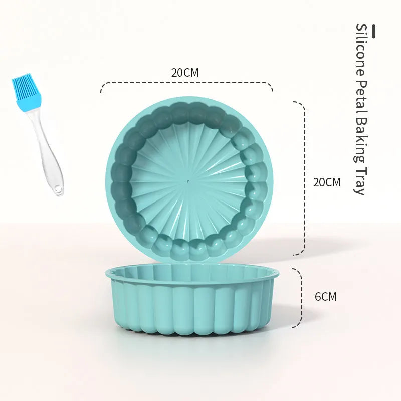 Baking Pans Set Silicone Bakeware Molds for Baking,Bread Donut Pan Cake Kitchen Fluted Tube Pan Cupcake Moulds with free Brush