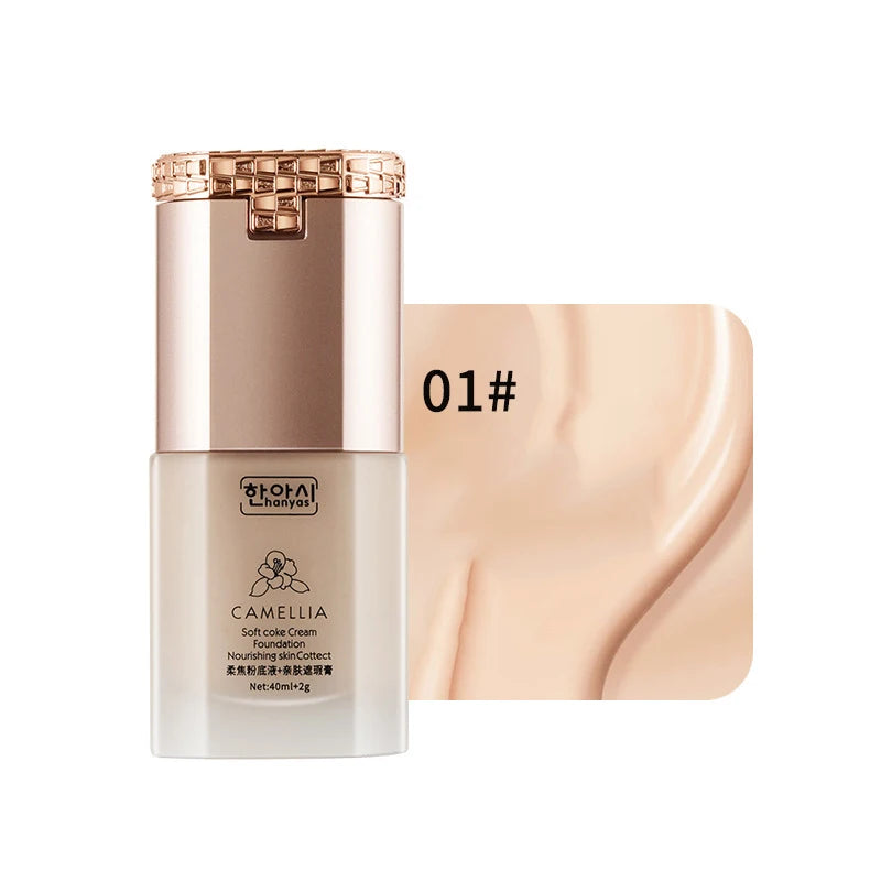 HOJO 2 in 1 Base Face Liquid mist Foundation Cream Full Coverage Concealer Oil-control Soft Makeup Foundation private label
