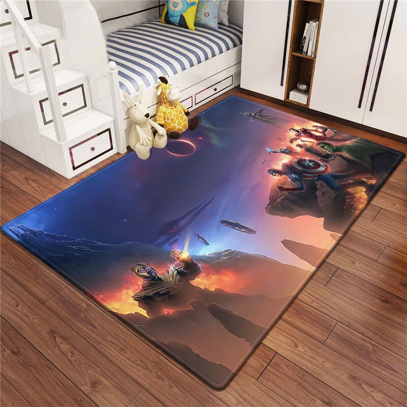 Marvel Series Customizable Carpets for Home Decor - Ideal for Bedrooms Living Rooms Sofas Camping Picnics Children's Rooms