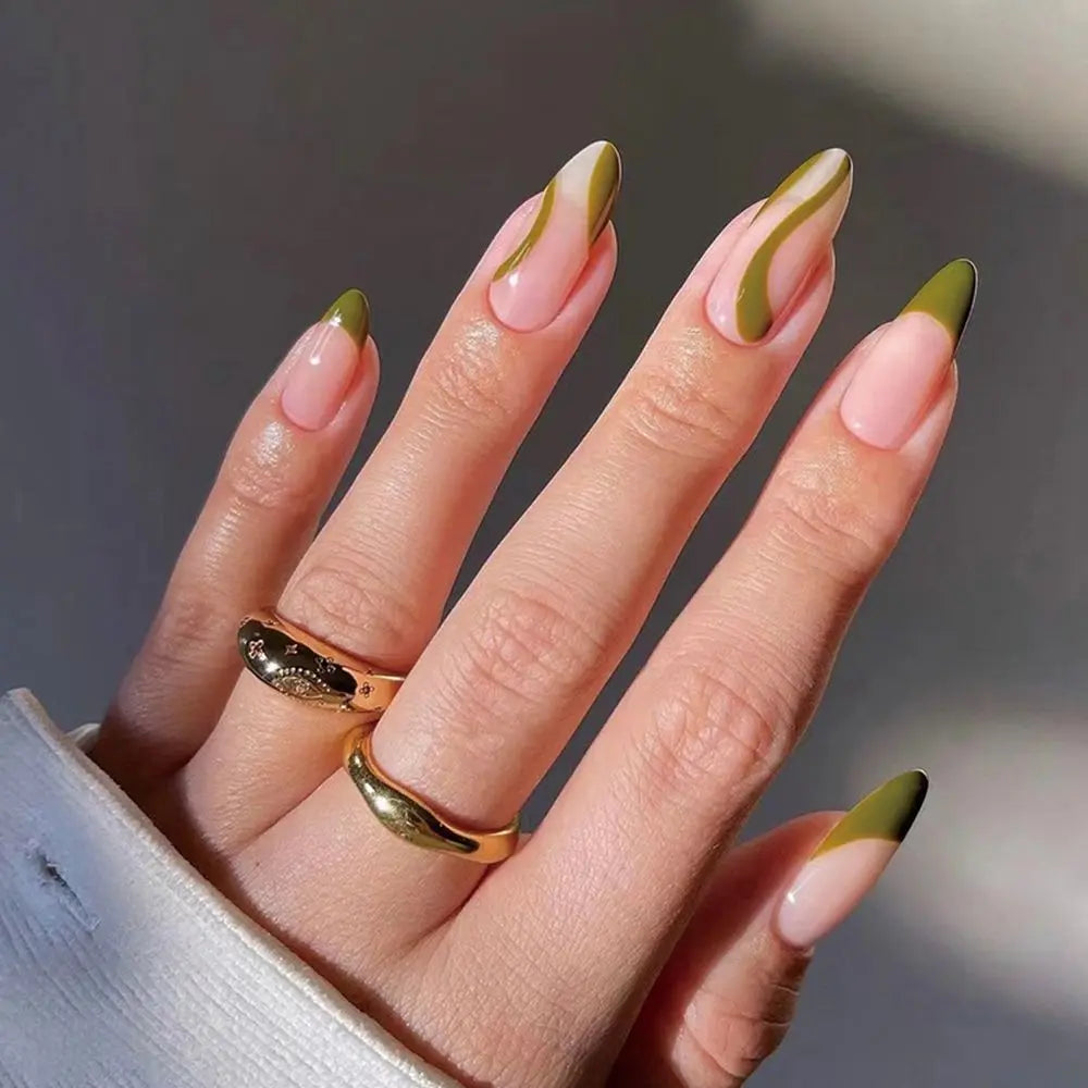 24Pcs/Box Charming Pink Flame Short Detachable Finished Fingernails Ballet Wearable Fake Nails press on Square Head Full Cover