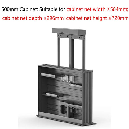 Smart Motorized Pull Down Spice Basket For Kitchen Wall Cabinet With Touch Control Voice Activated And Anti Pinch Safety