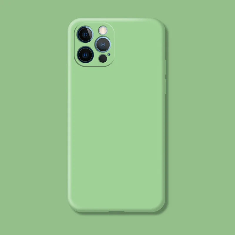 Original Soft Silicone Phone Case For iPhone 14 13 11 12 15 Pro Max Mini X XR XS 7 8 Plus SE 2020 Shockproof Back Cover Cases