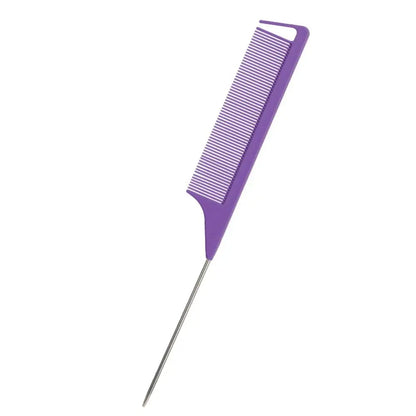 Anti-static Pointed Tail Hair Styling Comb Fine Tooth Barber Accessories Steel Tip Tail Comb Salon Steel Needle Pin Tip Brush