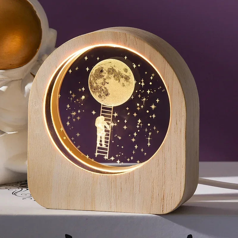 3D Crystal Glass Craft Decoration Laser Engraved Solar System astronomy Valentine's Day gift Birthday Gift Desktop Decoration