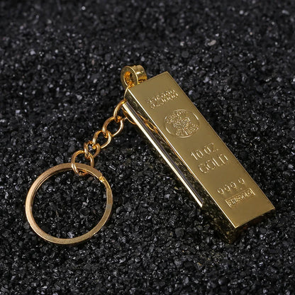 2025 Mini Retro Gold Bar 10,000 Times Kerosenei Lighter Outdoor Waterproof Portable Pendant Cigarette Lighter Wholesale