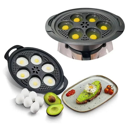 6 in1 Egg Cooker for Thermomix TM5 TM6 TM31 Eggs Poachers Steamer Bowl Mold Tray Boiling Pot Kitchen Baking Mould Cooking Tool