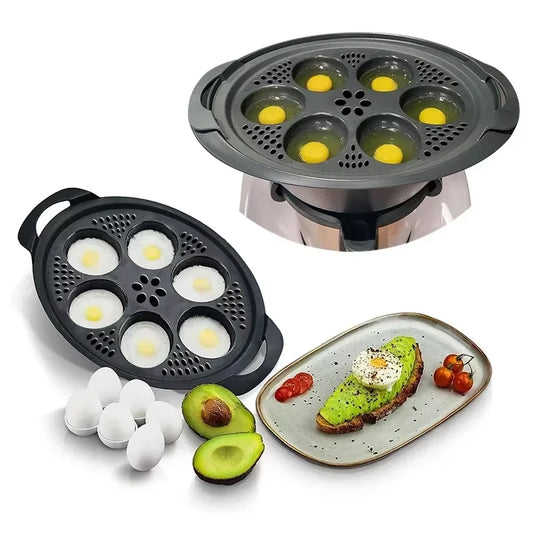 6 in1 Egg Cooker for Thermomix TM5 TM6 TM31 Eggs Poachers Steamer Bowl Mold Tray Boiling Pot Kitchen Baking Mould Cooking Tool