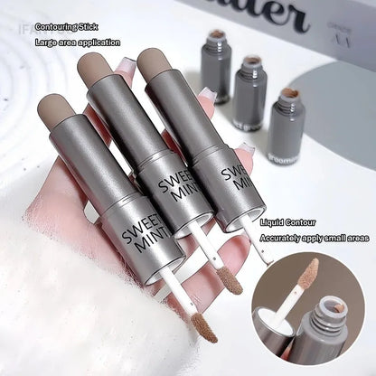 Matte Concealer Contour Stick Moisturizing Lasting Smooth 3D Nose Shadow Waterproof Face Highlight Brighten Contour Makeup Pen