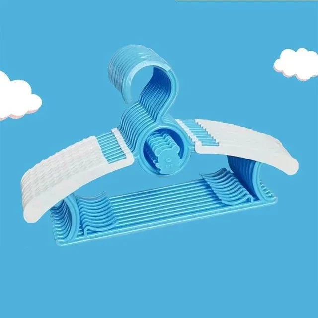Non-slip Baby Clothes Hanger Adjustable Storage Hangers Plastic Multi-Functional Clothes Hanger, Clothing Store，Family