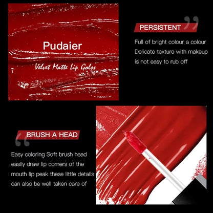 Matte Liquid Lipstick 17 Colors, Long Lasting Lip Gloss, Velvet Lip Cream, High Pigment, Non-Stick Cup, Sexy Finish