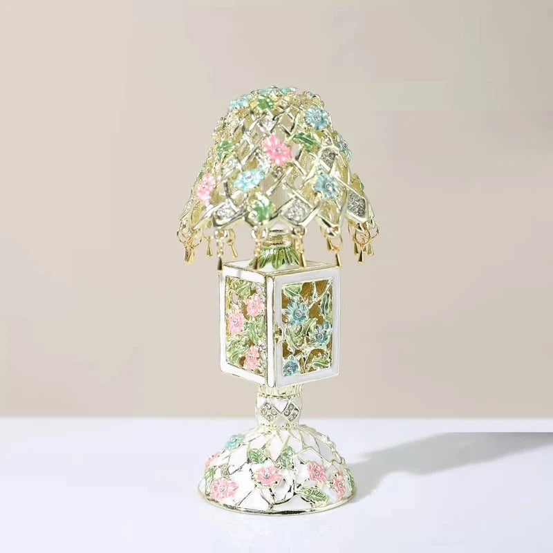 Alloy Enamel Color Jewelry Box Retro Ring Earring Storage Case Woman Trinket Display Case Luxury Jewellery Storage Container