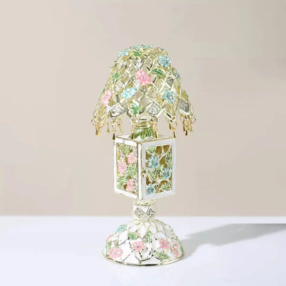 Alloy Enamel Color Jewelry Box Retro Ring Earring Storage Case Woman Trinket Display Case Luxury Jewellery Storage Container
