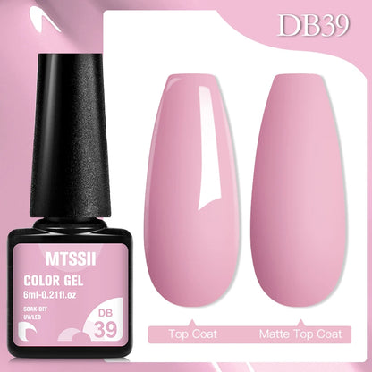 Mtssii 6ML Chocolate Color Gel Nail Polish Brown Semi Permanent UV Gel Autumn Winter Popular Soak Off Nail Art Gel Varnishes