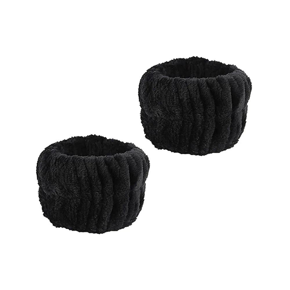 3Pcs Spa Headband Wristband for Washing Face Microfiber Makeup Towel Hair Bands Washband Scrunchies Absorbent Wrist Sweatband