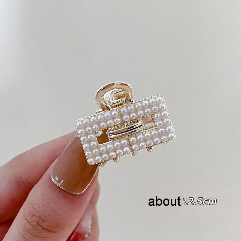 20 Styles Small Pearl Hair Claw Clip For Girls Bow Hairpin Flower Mickey Hairclip Women Mini Bangs Crab Clip barette Accessories