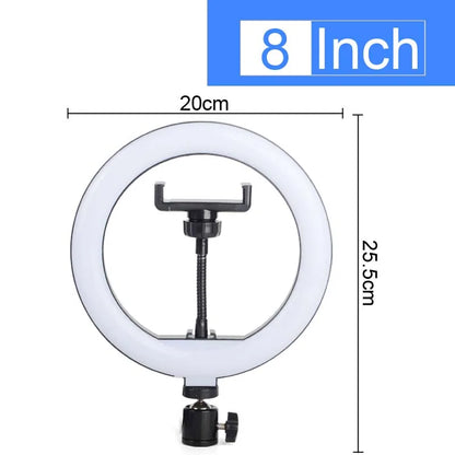 6-14" Ring Light 10 Dimming Levels 22 Modes Professinonal Fill Light 3CCT/RGB with Tripod & Phone/IPad Holder For Live streaming