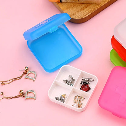 4 Grids Pills Box Plastic Storage Box Weekly Pill Organizer Travel Medicine Container Waterproof Boxes Vitamin Holder