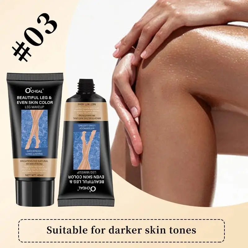 [MA]1Pc Waterproof Leg Makeup Lotion - Even Skin Tone Body Foundation For Tattoo Cover Up Lasting Body Tanning Solution