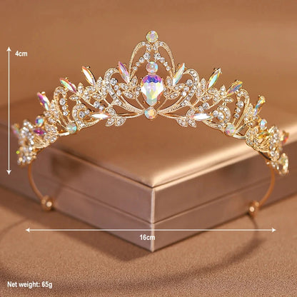 Exquisite Princess Crystal Tiara Crown Headband Children Girls Love Bride Prom Wedding Party Accessories Jewelry Gifts New