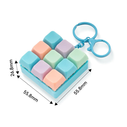 Nine-key Tetris Fingertip Pressing Key Keychain Adult Stress-relieving Finger Keyboard Game Key Chain Stress-relieving Magic Toy