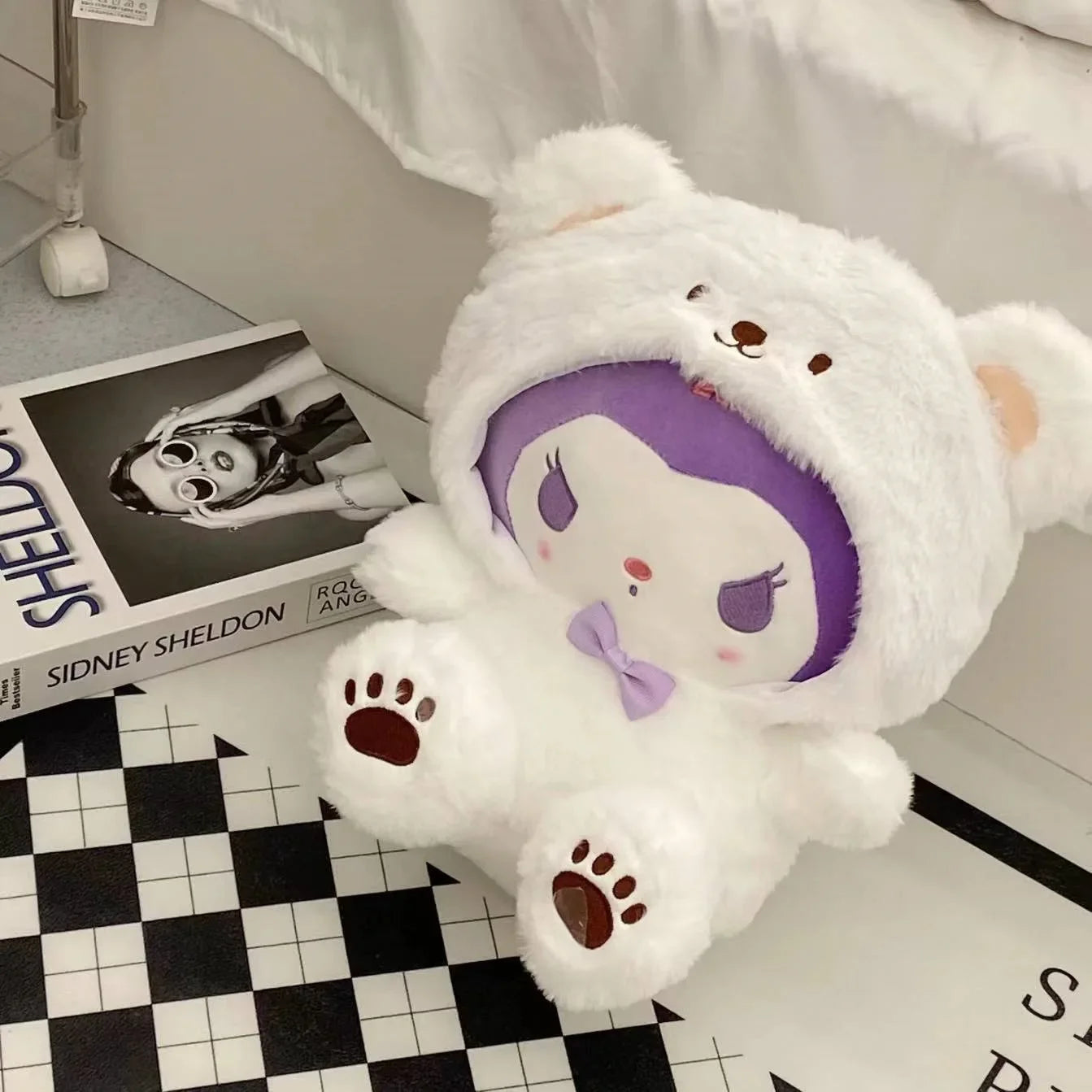 *New Kawaii 25cm Sanrio Plush Toy Jade Dog Kuromi Dressing Doll Doll Plush Toy Stuffed Animal Patung Dolls Birthday Gift