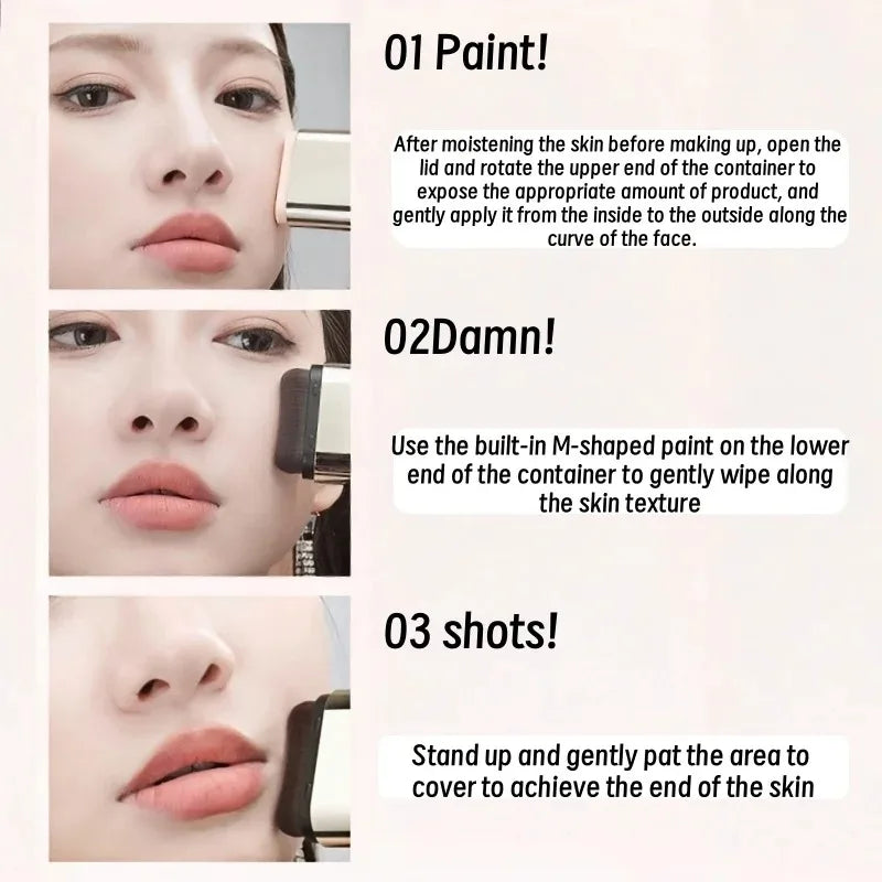 VIVIEN BEAUTY Double-Head Foundation Stick - Light Transparent Concealer Erases Spots & Acne Pores While Brightening Skin Tone