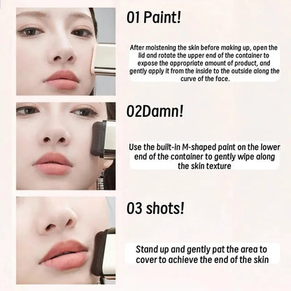 VIVIEN BEAUTY Double-Head Foundation Stick - Light Transparent Concealer Erases Spots & Acne Pores While Brightening Skin Tone