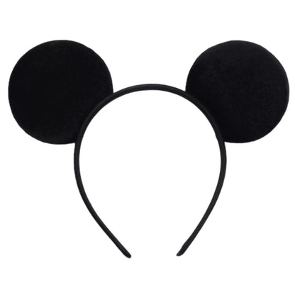 New Trendy Mouse Ears Headband Mickey 3.3"Velvet For Girls Soft Bow Hairband Halloween Festival Party Trip DIY Hair Accessories