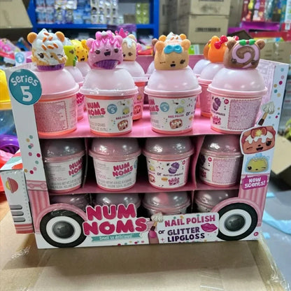NumNoms Nail Polish Glitter Lipgloss Scented Light-up Num Nom Toy Collection Cute Animal Dolls Fun Play House Kids Birthday Gift