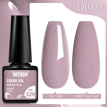 Mtssii 6ML Chocolate Color Gel Nail Polish Brown Semi Permanent UV Gel Autumn Winter Popular Soak Off Nail Art Gel Varnishes