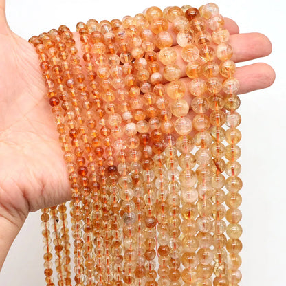 4 6 8 10mm Natural Black Tourmaline Beads Round Smooth Loose Stone Bead For Jewelry Making Diy Bracelet Necklace Accessories