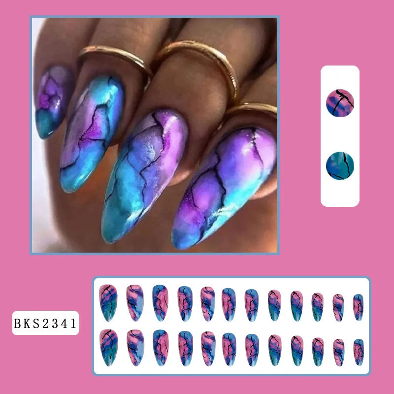 Wholesale Price Press On Nails Ballerina Medium Coffin False Nails French Tip Nails Manicure Stick On Nails Acrylic Fake Nails