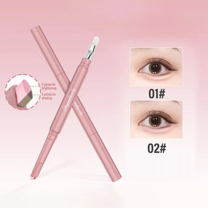 Dual-Tone Under-Eye Lying Silkworms Pencil Nude Pink Matte Highlighting Shadow Pencil Brightening Cream Aegyo Sal Makeup Pen