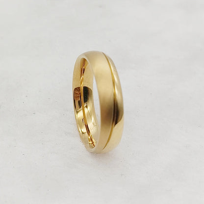 Couple Wedding Rings For Men Lover's Alliance Male Female Ringe Anniversary Stainless Steel Jewelry Ring Woman Gold Color