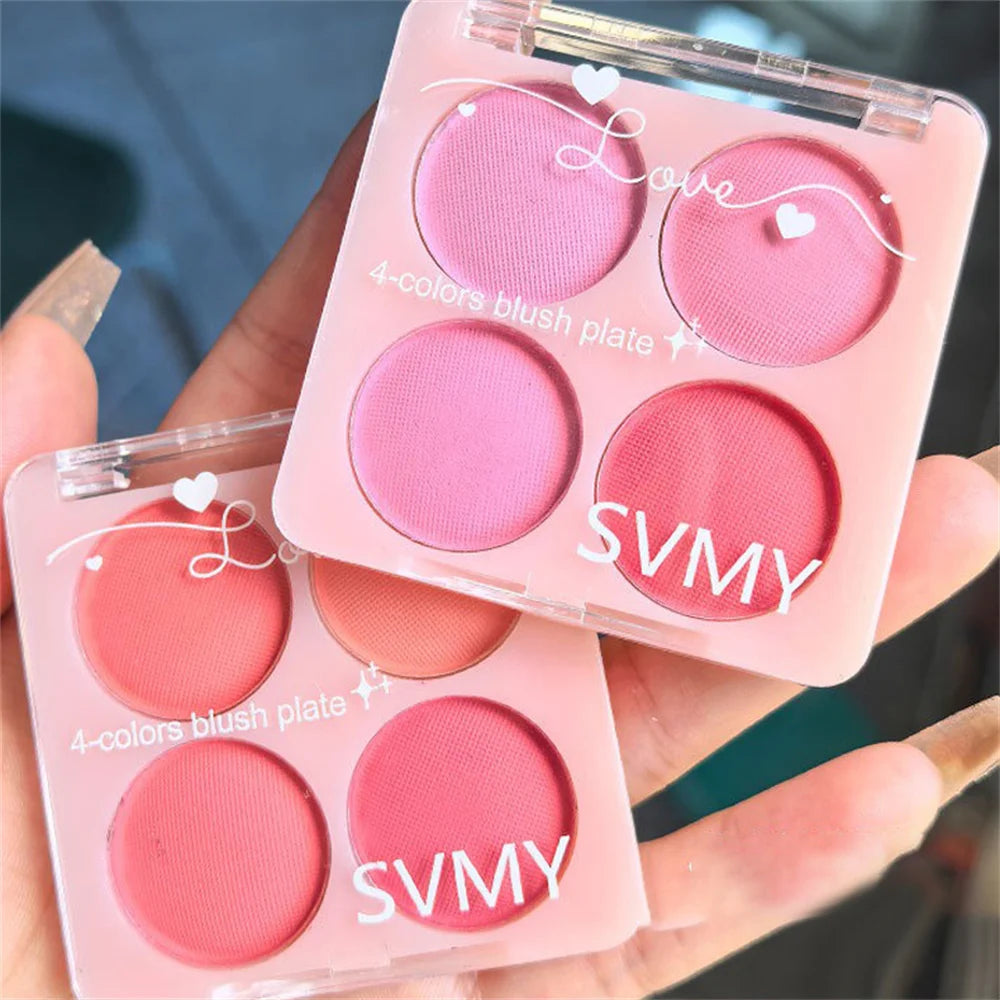 Sweet Ice Cream 4-Color Blush Brightening Peach Pink Color Transparent Natural Lightweight Blendable Face Color Face Makeup