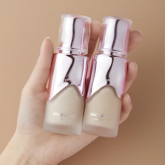Mack Andy Matte Finish Liquid Foundation - Oil-Control, Waterproof, Full Coverage Concealer for All Skin Tones