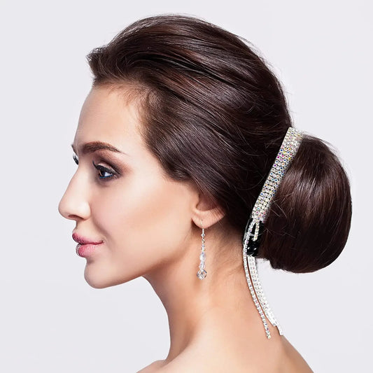 New Glitter Rhinestones Hair Claw Clip For Women Meatball Head Fixed Hair Styling Tools Hairpin Accessories Hair Ornaments