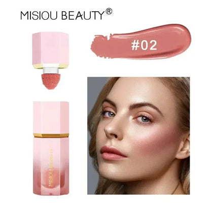 Natural Blusher Cute Korean Makeup for Women Liquid Blush Waterproof Multi-purpose Facial Nourishing Blush Stick Cheek