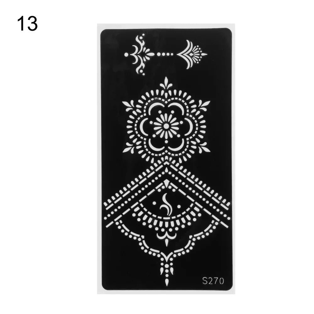 2025 New Professional Henna Stencil Temporary Hand Tattoo Body Art Sticker Template Wedding Tool Flower Tattoo Stencil
