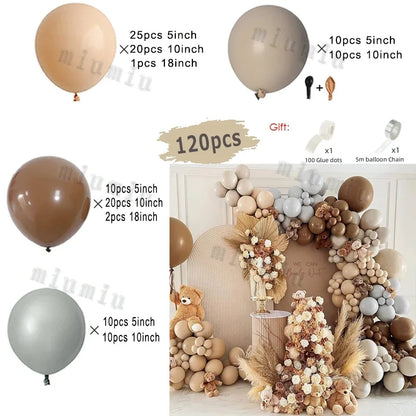 Beige Cream White Boho Balloon Garland Arch Kit Sand White Engagement Wedding Birthday Party Baby Shower Decoration Balloons