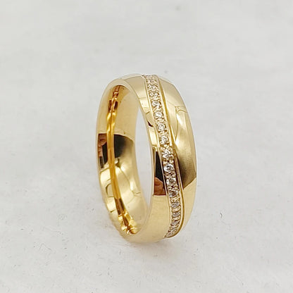 Couple Wedding Rings For Men Lover's Alliance Male Female Ringe Anniversary Stainless Steel Jewelry Ring Woman Gold Color